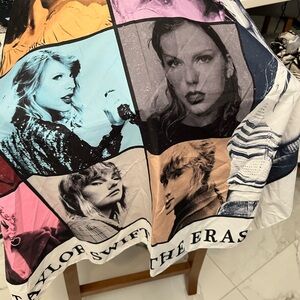 Taylor Swift The Eras Tour Scarf - Black, White, Pink, Tan